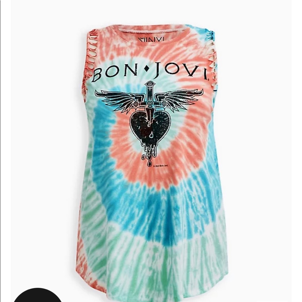 CLASSIC FIT SLASH TANK - BON JOVI TIE DYE